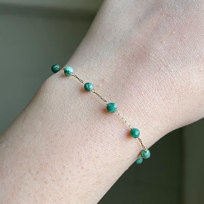 Basic African Emerald Bracelet