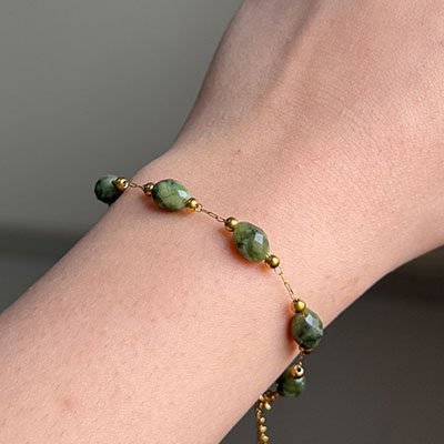 Green Jade & A. Emerald Luxe Bracelet